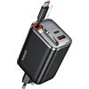 toocki Caricatore USB C da 67W, Alimentatore USBC GaN Caricatore Veloce 3-Port USB-C con display a LED e cavo di ricarica veloce retrattile per iPhone 16 15, Samsung, MacBook Pro, Xiaomi, Pixel