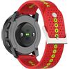 GIOPUEY Cinturini Compatibile con SUUNTO Run, Morbido TPU Cinturino [Design a Colori di Giunzione] - Red/Green