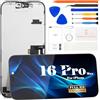 SRJTEK Incell - Display LCD per iPhone 16 Pro Max per iPhone 16 Pro Max A3296, A3084, A3295, A3297, Touch Screen Digitizer Display Assembly Kit di riparazione (nero)