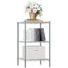 M MZG Scaffalatura Metallica a 3 Ripiani, Portata fino a 340,5 kg, Scaffale Compatto per Cucina, Bagno, Balcone, Dispensa, Ripostiglio, Lavanderia e Ufficio, Verde chiaro, 35×35×64,8 cm