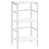 HOOBRO Scaffale a Scala, Libreria a 3 Livelli, 3 Ripiani, Scaffale Porta Album, Portaoggetti Multifunzione, Struttura Stabile in Metallo, in Soggiorno, Camera da Letto, Studio, Bianco EWW80CJ01