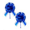 SanKristo 2 PCS Fiocco Grande Regalo, con Nastro Regalo Diametro 17 cm Autotiranti Fiocchi Decorativi Color Metallizzato, Decorazioni Auto, Matrimoni, Feste, Compleanni, Natale, San Valentino, Blu