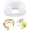 streeHerjjkeA1 Stampo Bracciale Resina Silicone per Gioielli Fai Da Te - Braccialetto C Font - Stampi per Creazione Artigianato Fatto a Mano - Decorazioni Bianco