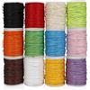HONGXIN-SHOP Cotone Cerato Multicolore Cordoncino Cerato 10 m*Ø 1 mm per Fai da Te Collana Bracciale Mestiere Che Fa 12 Rotoli
