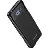 charmast Power Bank 10400mAh, USB C Caricabatterie Portatile con LED Digitale Display Batteria Esterna Portatile con 2 ingressi e 3 uscite da 5V/3A per Huawei Xiaomi Smartphone.(Nero)