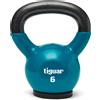 tiguar Kettlebell 6 kg (Marine) Kettlebell in vinile con piastra di base gommata, impugnatura ergonomica, ideale per l'allenamento della forza e della resistenza, della coordinazione e della stabilizzazione