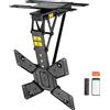 EasyLife - Supporto TV da soffitto Smart Home elettrico orientabile e girevole, da 23 a 65 pollici, VESA fino a 400x400 (nero)