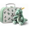 Steiff GmbH Steiff 067280 Joshi baby T-Rex, peluche, 16 cm, verde chiaro