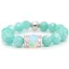 Liberty Angels - Gemma/pietra naturale anelli di perle con perle in argento 925 e vero opale - Anelli con certificato, opale