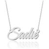 UMAGICBOX Squisita collana con nome personalizzato, scegli tra 14 stili di carattere, ciondolo personalizzabile in acciaio inossidabile placcato in oro 18 carati e argento Sterling, regalo unico per
