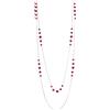FULU AUTUMN Collana lunga a strati da donna in argento con conchiglie di cristallo collana a catena Boho gioielli per costumi regali di compleanno, Vetro Cristallo Plastica, Non pietra preziosa
