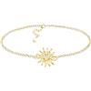 Sofia Milani - Bracciale da Donna in Argento 925 - Placcato Oro con Pietra Zircone - Ciondolo a Sole - B0372