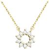 Sofia Milani - Collana da Donna in Argento 925 - Placcata in Oro con Pietra Zircone - Ciondolo a Sole Cerchio - N0454