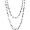 Richsteel Catena in Acciaio Inossidabile Uomo Donna Ragazzo Collana Rolo Catene 3mm/5mm/7mm/9mm/12mm Lunghezza 45cm-75cm Argento/Oro/Nero Gioielli Regali per Unisex (Confezione Regalo)