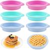 TQEONKL Stampi per uova con friggitrice ad aria, 6 pezzi, stampi in silicone per friggitrice ad aria, accessori per friggitrice ad aria, accessori per friggitrice ad aria, stampi rotondi per muffin, toast,