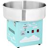 Royal Catering Candy Floss Maker Macchina per Zucchero Filato RCZK-1200- BG (52 cm, 1.200 W, in Acciaio Inox, Misurino incluso, 1 porzione in 30-60 s, Turchese)