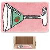 Komergave Tappeto da Bagno Rosa con Motivo Martini, 50 x 80 cm Tappeto da Bagno Antiscivolo, Carino Accessorio per il Bagno, Tappeto Super Assorbente e Lavabile in Lavatrice per Doccia, Camera da
