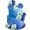 Gyufise 8 decorazioni per torta a forma di fiore in stile bohémien, con rose artificiali, decorazioni per torte per donne, compleanni, baby shower, matrimoni, San Valentino, celebrazioni, decorazioni
