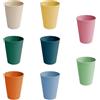 GFUEIGJ Set di 8 bicchieri di plastica, in plastica, per bambini, riutilizzabili, per caffè, tè, latte, picnic, in 8 colori