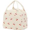 Nanxson Borsa Pranzo Isolata Riutilizzabile Lunch Box Carino Corduroy Cooler Tote Borse Contenitore refrigerante portatile a prova di perdite per lavoro Picnic o viaggi (9.8L,A-Fragola rossa doppia)