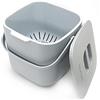 YourCasa® - Pattumiera biologica piccola da cucina, capacità: 4 litri, secchio per compost per rifiuti organici quotidiani, lavabile in lavastoviglie, inodore, filtro rimovibile, con coperchio