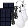 Vegena Lampadina LED a energia solare, confezione da 2 pezzi, luci solari per capannone, luci solari per esterni, con cavo da 3,5 m, lanterna portatile con pannello per tenda da campeggio, pesca