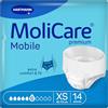 MoliCare Premium Mobile - Pantaloni da incontinenza per donne e uomini, con moderata incontinenza, protezione extra dalle perdite, protezione avanzata della pelle, vestibilità migliorata, 14 pezzi