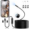 ENNOVOR Endoscopio per Smartphone, 1920P HD Telecamera Endoscopica, IP67 Sonda Impermeabile, Endoscopio con 8 LED, Telecamera Ispezione Tubi con Cavo Semirigido da 5 m, Android iOS - Camera senza WiFi