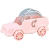 OMEM Ruota da corsa a forma di auto per criceti, ruota da corsa in plastica, per esercizi e criceti, colore rosa, S