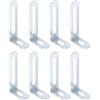 QUARKZMAN 8Pcs Staffe Angolari A Forma Di L 1.97x0.94x0.47 Staffe Angolari Staffe Per Scaffalature Angoli Retto Per Scaffalature In Legno Mobili (50x24x12mm, Argento)