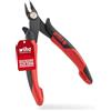 Wiha Alicates de corte diagonal Electronic con cabeza puntiaguda ancha sin chaflán 130 mm, 5 1/2 (27391)