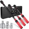 ATsafepro Chiavi Dinamometriche Set 1/4 3/8 1/2, 6 Pezzi con Cricchetto Reversibile 72 Denti, Chiave Dinamometrica per Bici, Moto e Auto, Gamma di Coppia 3-25 Nm, 5-60 Nm, 20-230 Nm