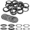 sourcing map Set di 20 occhielli con rondelle, 40 mm, kit di occhielli in metallo per tende in tessuto, teloni, borse da cintura in pelle, fai da te, canna di fucile