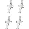 TopHomer 4 piastre di fissaggio a croce, 100 x 16 mm, staffe di supporto dritte piatte in metallo, piastre di fissaggio per profili in alluminio 2020/2040