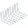 DOJA Barcelona | Staffa Angolare Bianca | 200 x 150 mm | 8 Pz | Staffe Angolari Metallo per Legno | Staffe a L | Reggimensola a L Parete per Fissaggio Mobili, Supporto Ripiano Armadio, Reggimensole