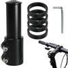 leruiyezs Prolunga Manubrio MTB 28,6mm Prolunga Manubrio Bici Riser Regolabile in Lega di Alluminio per Migliorare la Posizione di Guida for MTB e Bici da Strada con Rondelle e Chiave Esagonale