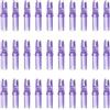 QUARKZMAN Cocche per Freccia da Tiro con L'Arco Inserti Plastici per Freccia in Carbonio .244/6.2mm per Caccia Fai da Te Arco Ricurvo E Compound (Viola Trasparente, Confezione da 30)