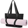Axcone Borsa da Viaggio Donna,Borsa da Trasporto Trapuntata,Borsone da Palestra Sportiva con Cinghie per Tappetino per Yoga Pilates,Grande Capacità Borsone per Sport/Viaggi(XQ03-Black)