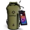 Earth Pak Borsa Impermeabile - Sacca Impermeabile Ideale per Canottaggio, Kayak, Pesca, Rafting, Campeggio, e Nuoto (Green, 30L)