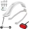MotuTech Kit Parafango Posteriore + Supporto Parafango Posteriore + Fanale Posteriore per Xiaomi M365 / M365 Pro Scooter Monopattino Elettrico Accessorio di Ricambio (Bianco)