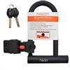 nean Lucchetto per bicicletta con supporto e 2 chiavi di sicurezza, Ø 12 mm, 207 x 138 mm, nero