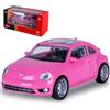 JAMARA 402268 VW Beetle Diecast 1:43 Rosa Modellino Auto Metallo Miniatura Modello da Collezione Giocattolo Auto Bambini Idea Regalo