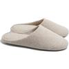 Ofoot - Pantofole da donna lavabili in cotone antiscivolo con memory foam, (3-light-beige), 42/43 EU