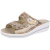 Jürgen Hirsch Sandali da donna Soft 01 in pelle con plantare morbido, cuscinetti antishock, larghezza confortevole G, bronzo, 39 EU