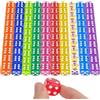 SOETDERT 100 Pezzi Dadi da Gioco, 12mm Dadi 6 Facce,Dadi Colorati Traslucidi, Acrilico Dadi Giocattolo per Giochi da Tavolo, Didattica Della Matematica, Divertimento, 10 Colori