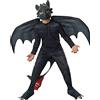 Rubie's, costume per bambino ufficiale "Dreamworks How to Train your Dragon 2 Toothless Night Fury", Small (lingua italiana non garantita)