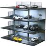NUEIOVRW 1:64 Diorama Garage Modell, Illuminazione LED Scena di Parcheggio a Quattro Piani Display Case, per 1:64 Modelli di Auto Diecast Display, Vitrine di Modelli di Auto, Modello di Edificio (B)