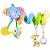 caterbee Giocattolo per seggiolino auto per bambini, a spirale, in peluche, da appendere alla carrozzina, accessori per bambini o bambine (elefante)