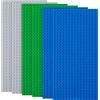 HOTUT Classic Base Verde, Set di 6 Pannelli da Costruzione 25 x 12 cm, Tavola per Costruzioni Quadrata con 32x32 Bottoncini, Piastre di Base per Bambini Compatibili con la Maggior Parte Delle Marche