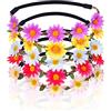 TSHAOUN 5 Pezzi Multicolore MargheritaGhirlande, Ghirlanda, Fascette Capelli, Fasce del Fiori con Nastro Elastico Regolabile, Multicolore Fasce Corona, di Fiori Ghirlanda Regolabile Festa (5 Pezzi)